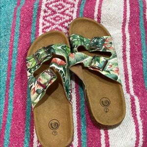Tropical Print Women's Sandals